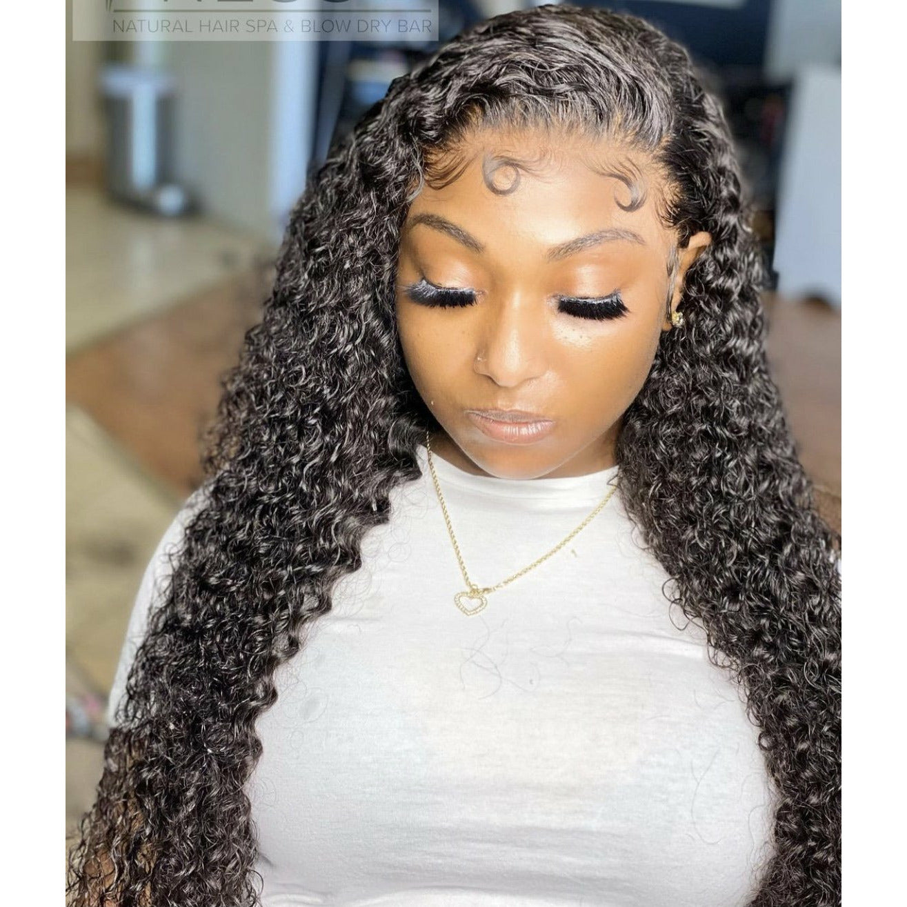HD lace wig deep wave raw human hair