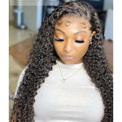 HD lace wig deep wave raw human hair