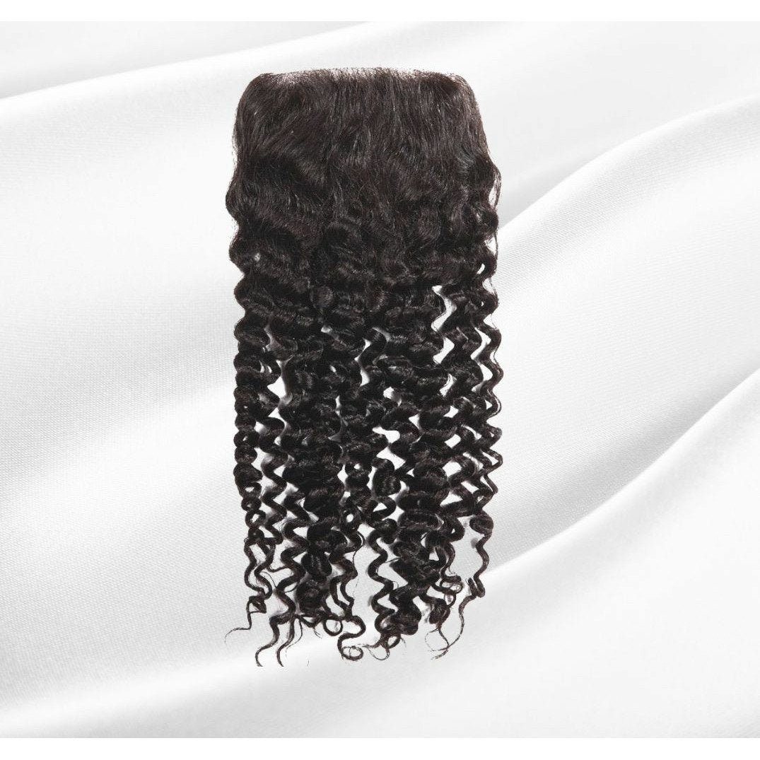 5x5 curly HD lace closure raw human hair